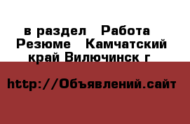  в раздел : Работа » Резюме . Камчатский край,Вилючинск г.